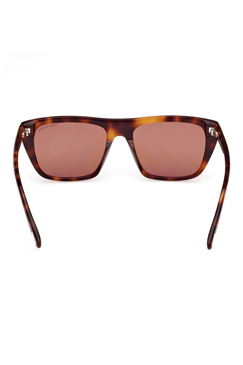 Aslan 56mm Rectangular Sunglasses, Alternate, color, BLONDE HAVANA / BROWN