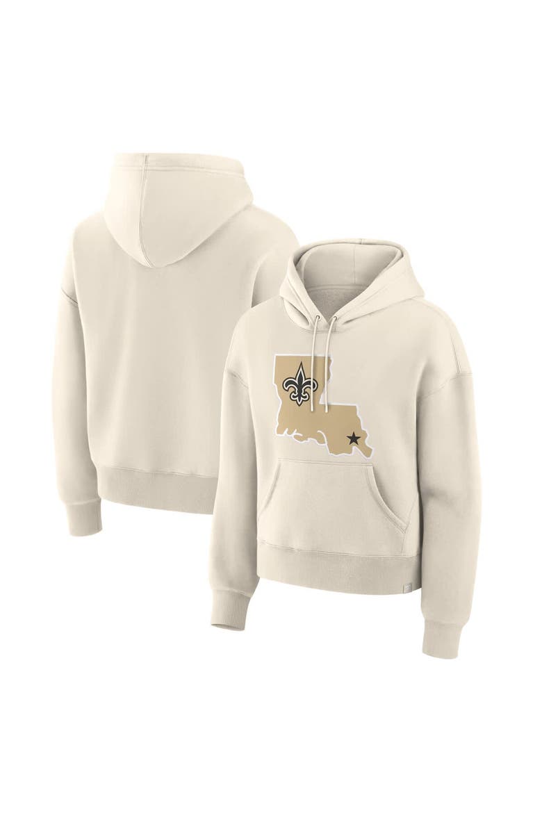 Women's Fanatics Cream New Orleans Saints Dove Legacy Pullover Hoodie, Main, color, Cream