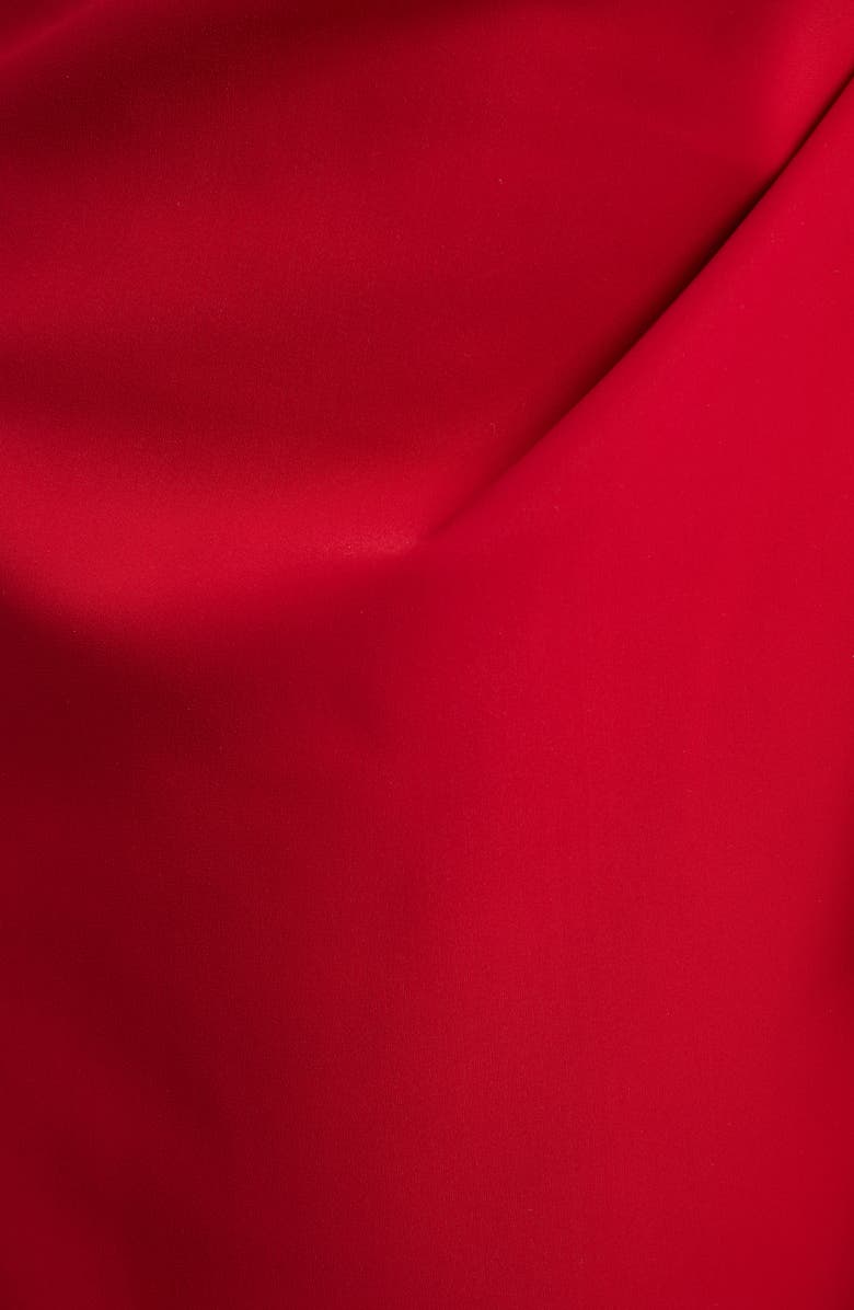 Chiara Boni La Petite Robe Zuhur Pleated Cocktail Sheath Dress, Alternate, color, Ruby