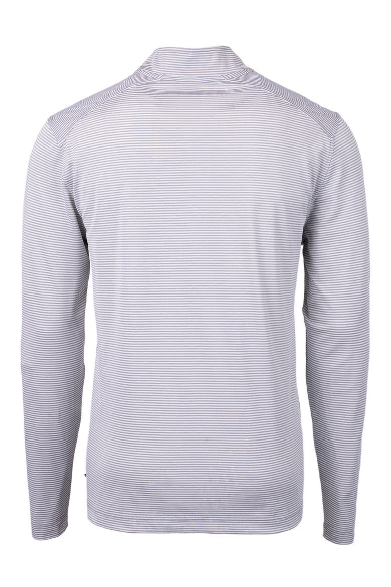 Virtue Micro Stripe Quarter Zip Pullover, Alternate, color, POLISHED/ WHITE