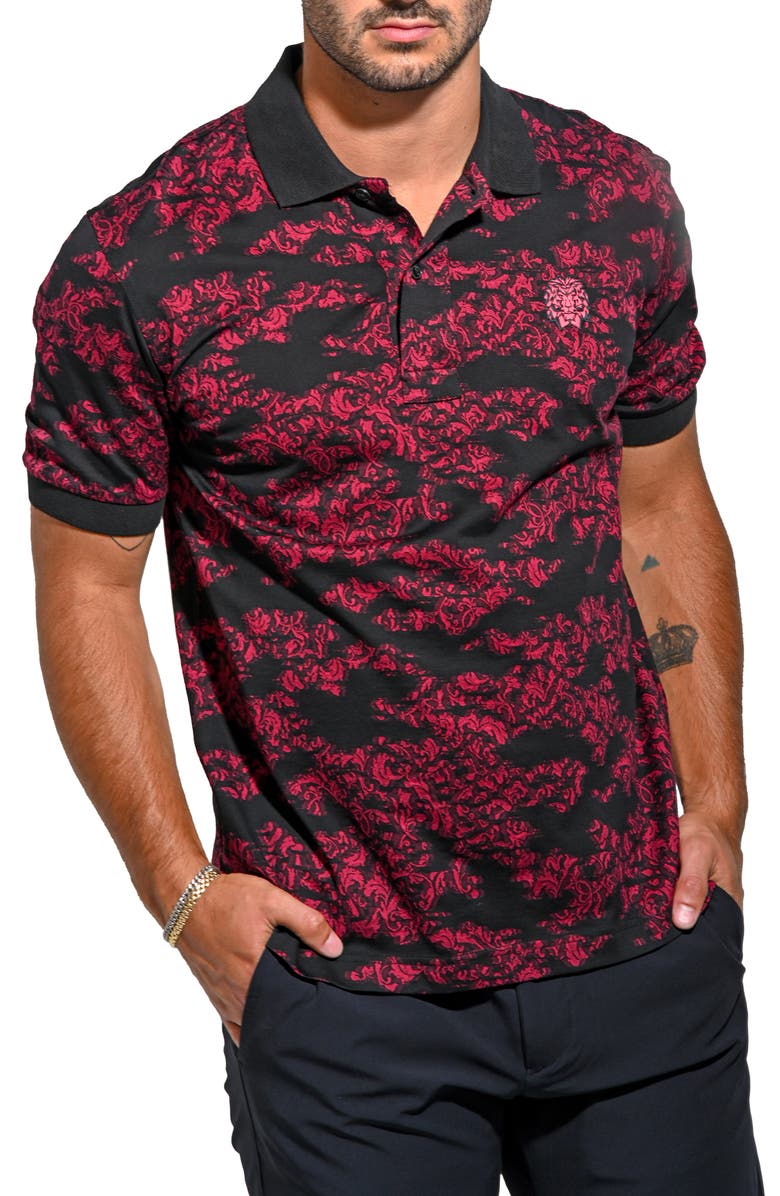 Maceoo Mozartleaftip Red Stretch Nylon Polo, Alternate, color, Red