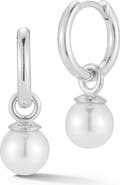 GLAZE JEWELRY Sterling Silver Cultured Pearl Charm Earrings