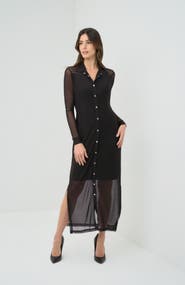 Anatomie Colette Mesh Overlay Dress