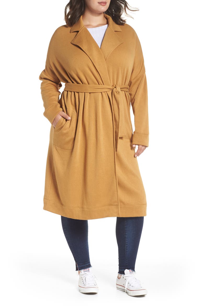 Knit Duster, Main, color, BROWN CATTAIL