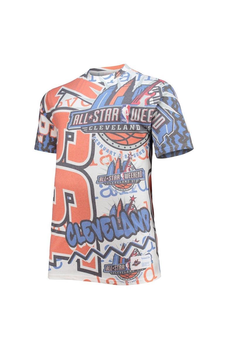 Mitchell & Ness Men's Mitchell & Ness White NBA 1997 All-Star Game Hardwood Classics Big & Tall Jumbotron T-Shirt, Alternate, color, White