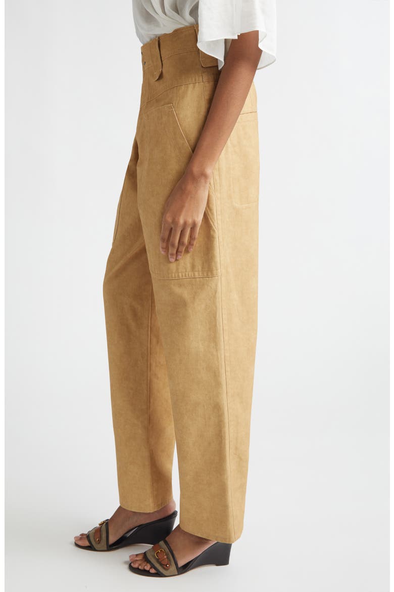 Rhil Straight Leg Cotton Pants, Alternate, color, BEIGE