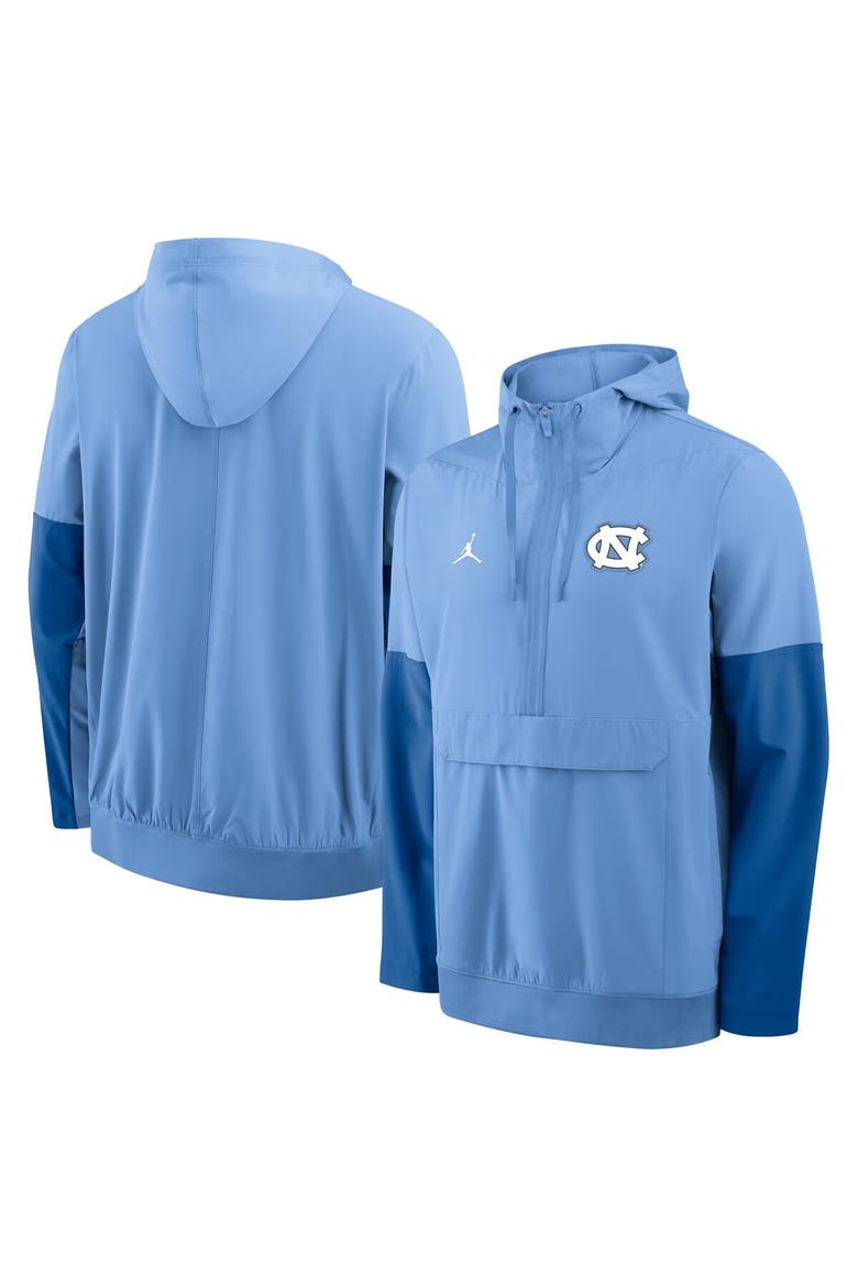 Men's Nike Carolina Blue North Carolina Tar Heels Anorak Half-Zip Hoodie Jacket, Alternate, color, Light Blue