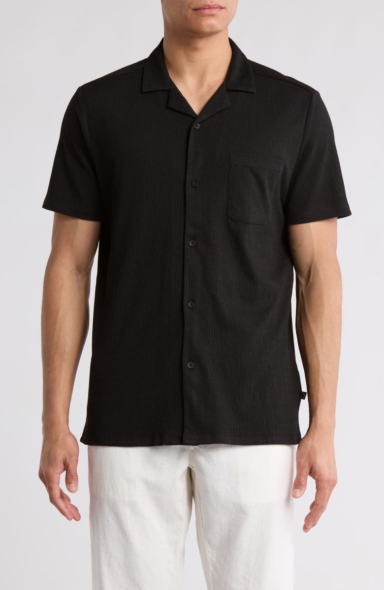 Civil Society Waffle Texture Button-Up Shirt, Main, color, 