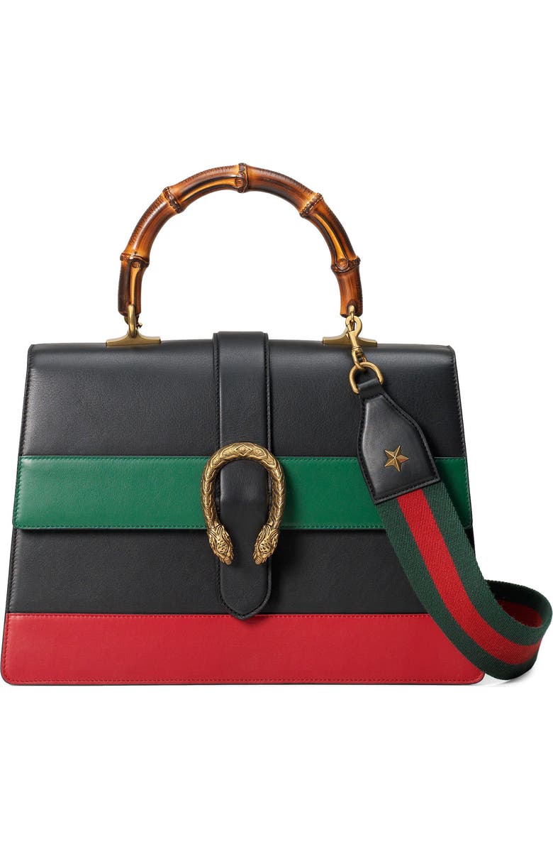 Gucci Large Dionysus Top Handle Leather Shoulder Bag, Main, color,