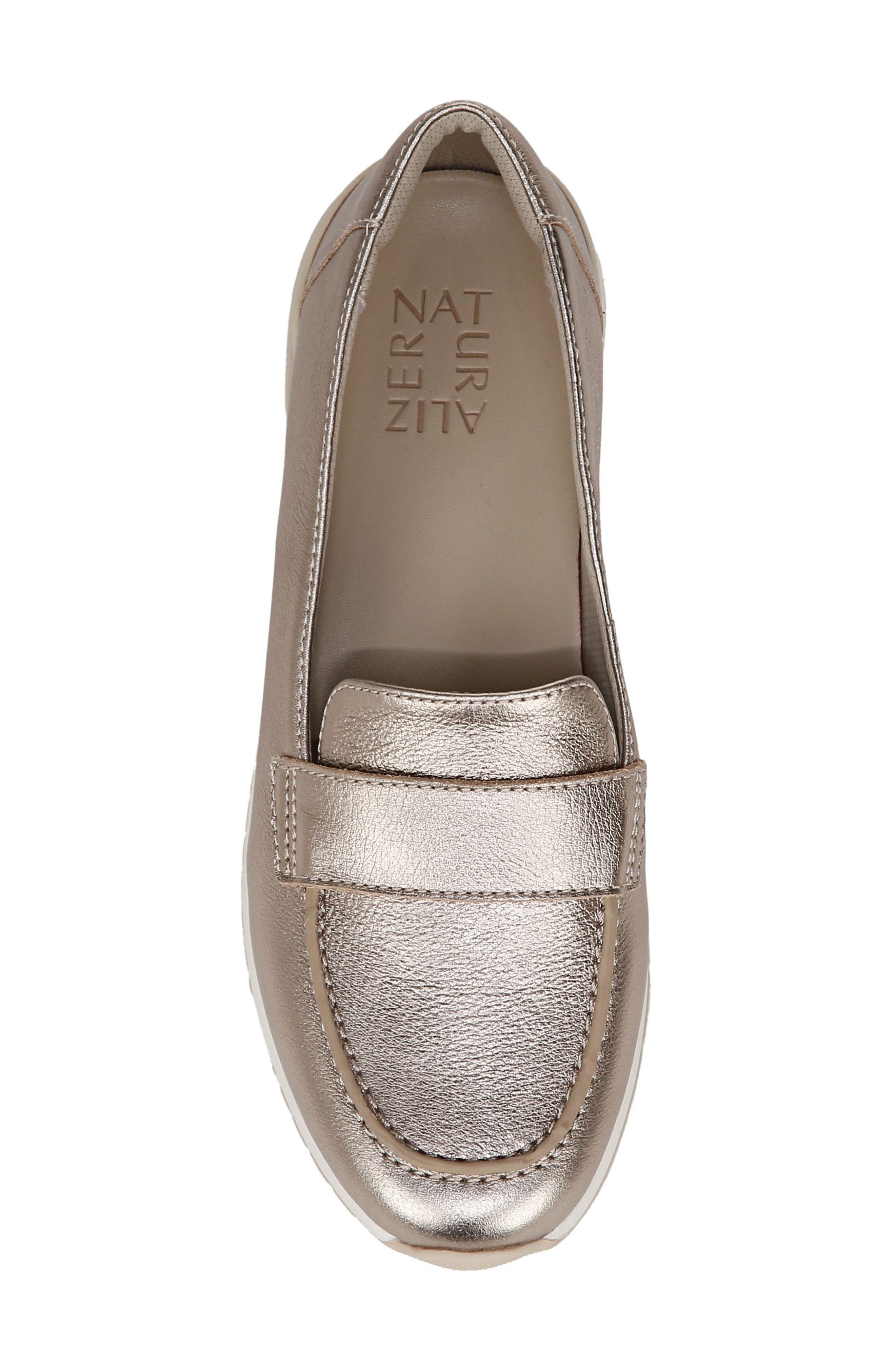 Lucy Loafer Flat, Alternate, color, WARM SILVER