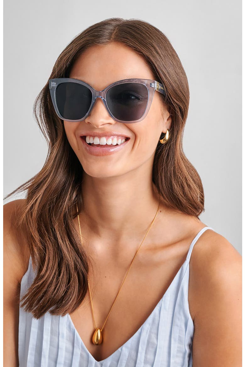 Mykonos Sunglasses, Alternate, color, Blue Transparent