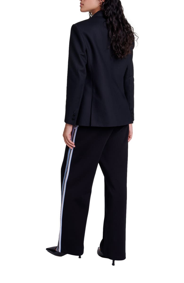 maje Embroidered suit jacket, Alternate, color, 