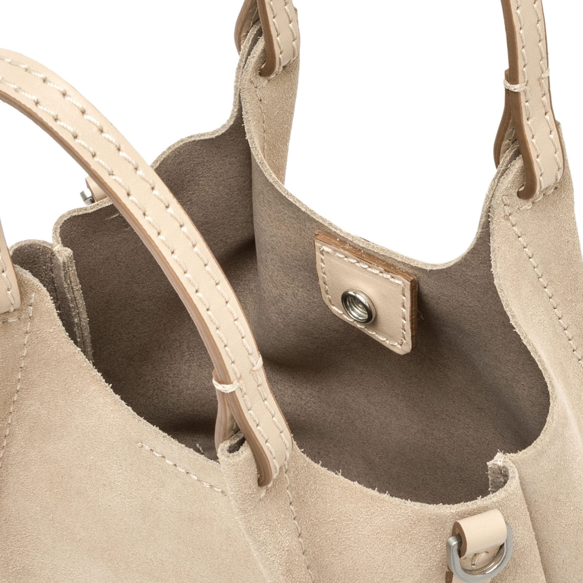 Dua Leather Mini Hobo Bag, Alternate, color, nude