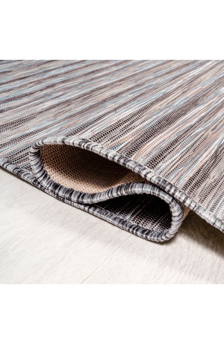 JONATHAN Y Finn Modern Farmhouse Pinstripe Indoor/Outdoor Area Rug, Alternate, color, Dark Gray/Blue