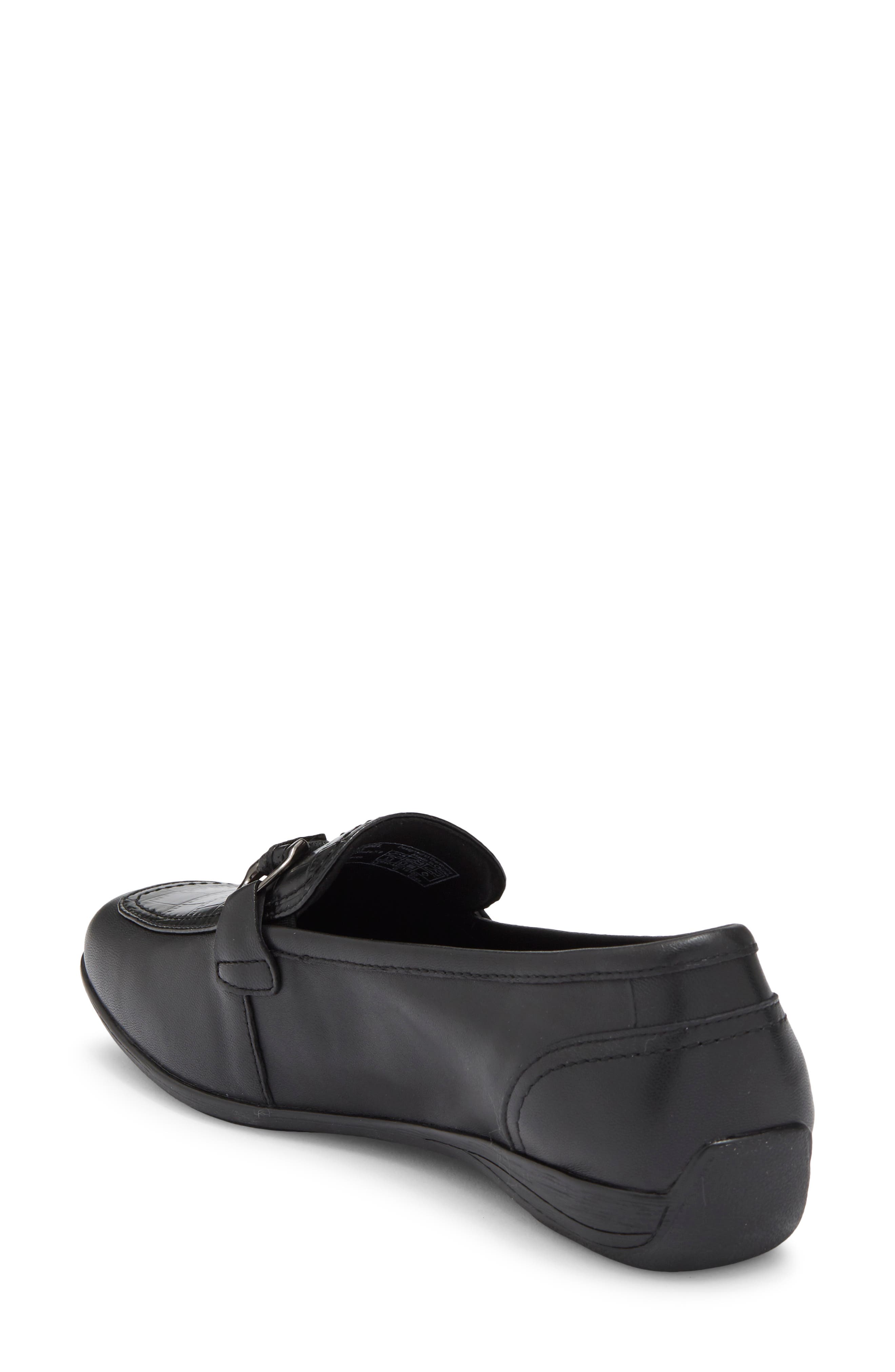 Fenja 40 Leather Loafer, Alternate, color, BLACK