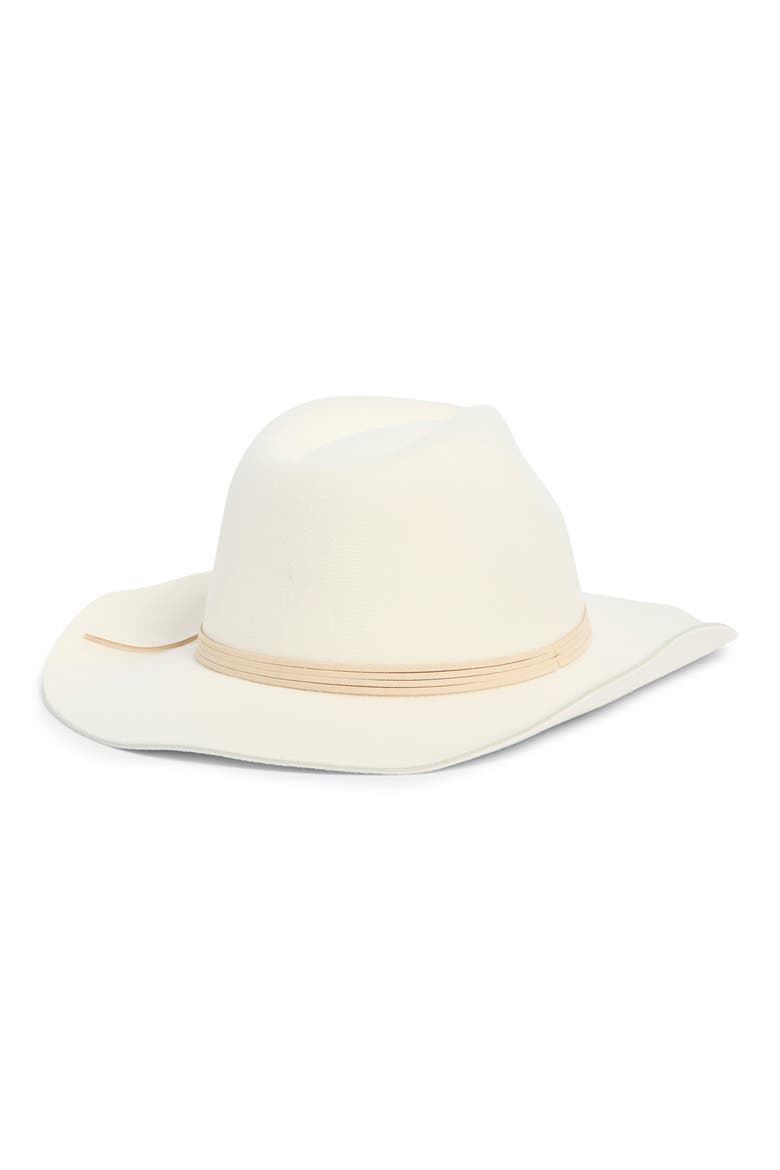 Felt Cowboy Hat, Alternate, color, IVORY