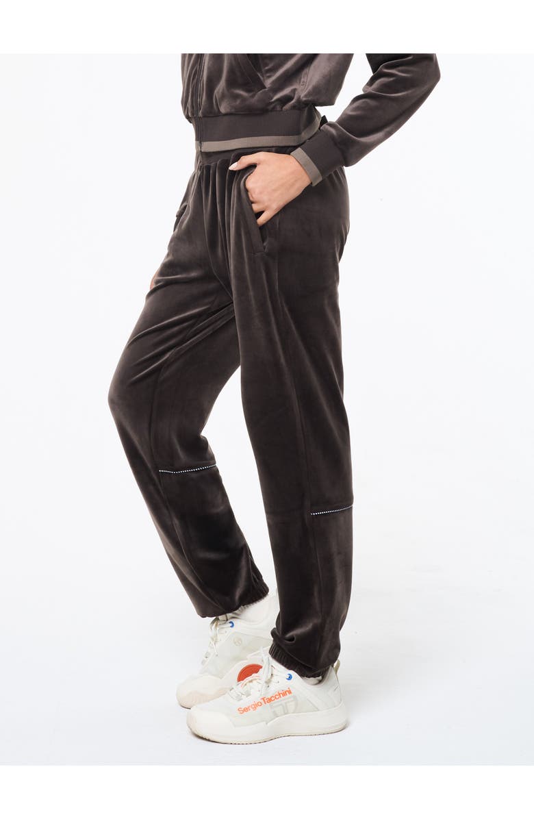 Sergio Tacchini Leta Velour Pant, Alternate, color, Mulch