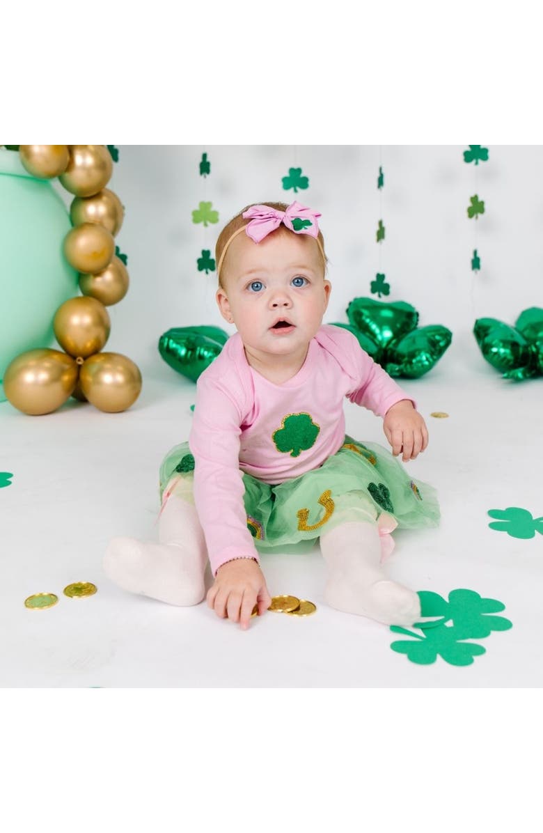 Sweet Wink Lucky Sequin St. Patrick's Day Tutu, Alternate, color, Lime Green