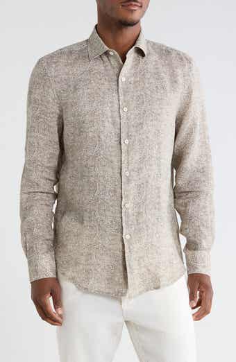 Linen Long Sleeve Button-Up Shirt
