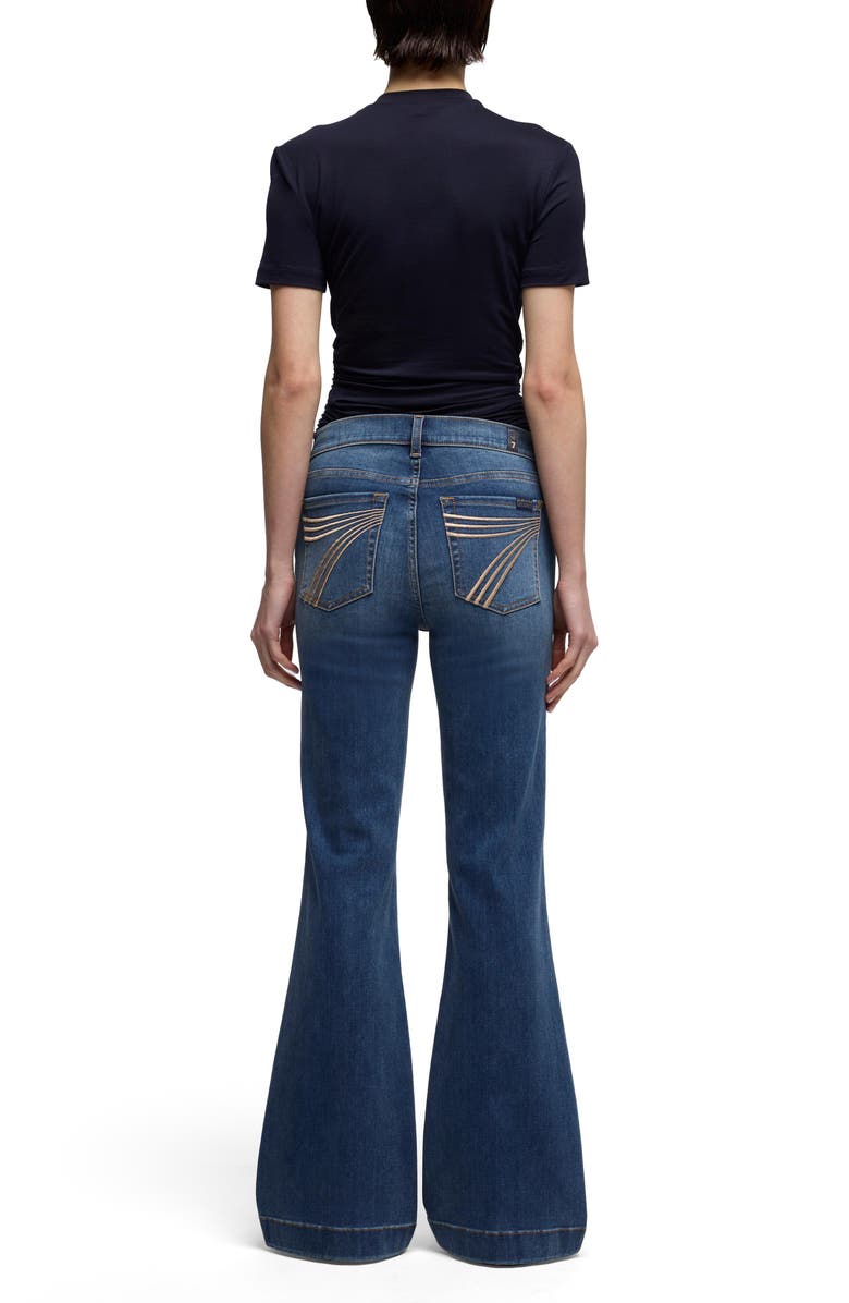 7 For All Mankind Dojo Tailorless Mid Rise Flare Jeans, Alternate, color, Gale