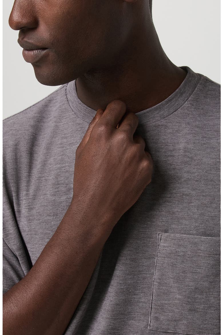 Micro Waffle Pocket T-Shirt, Alternate, color, SMOKE HEATHER