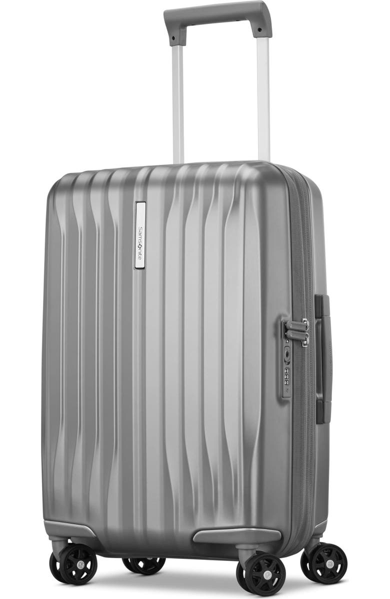 Samsonite Uplift Hardside Carry On Spinner, Main, color, Silver Shimmer