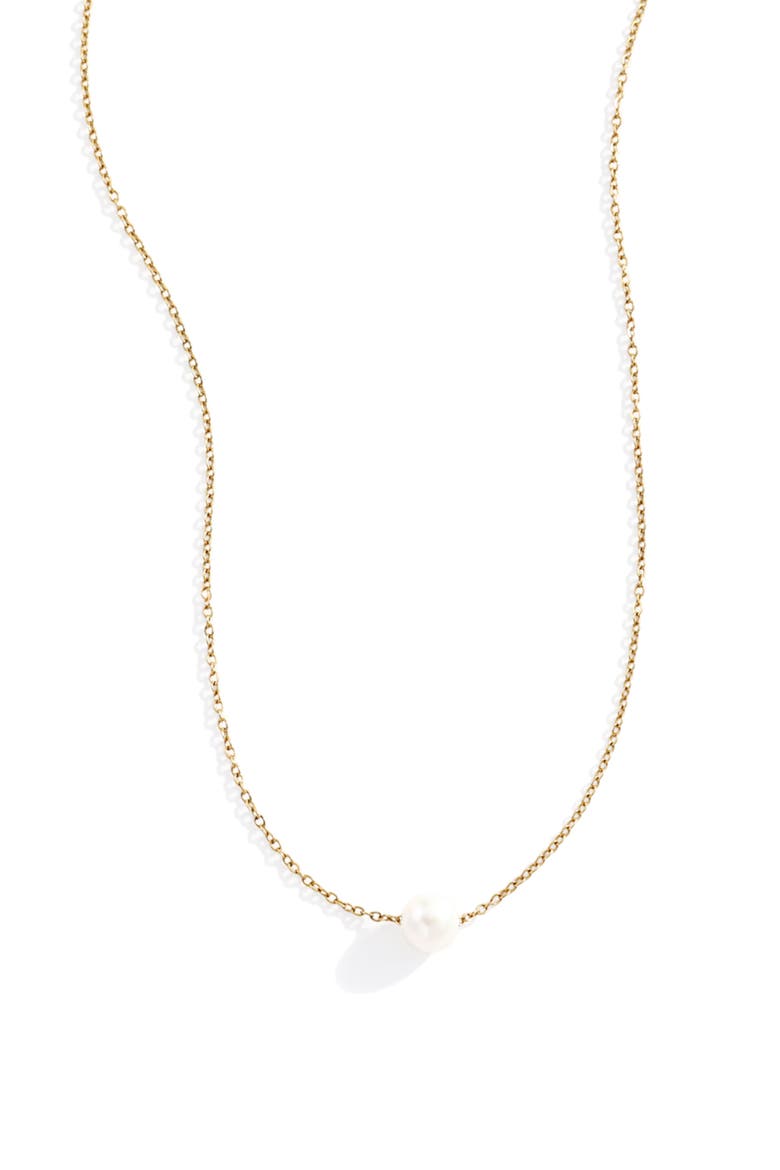 Floating Pearl Necklace, Alternate, color, Gold-Tone