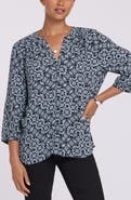 NYDJ Print Pintuck Top