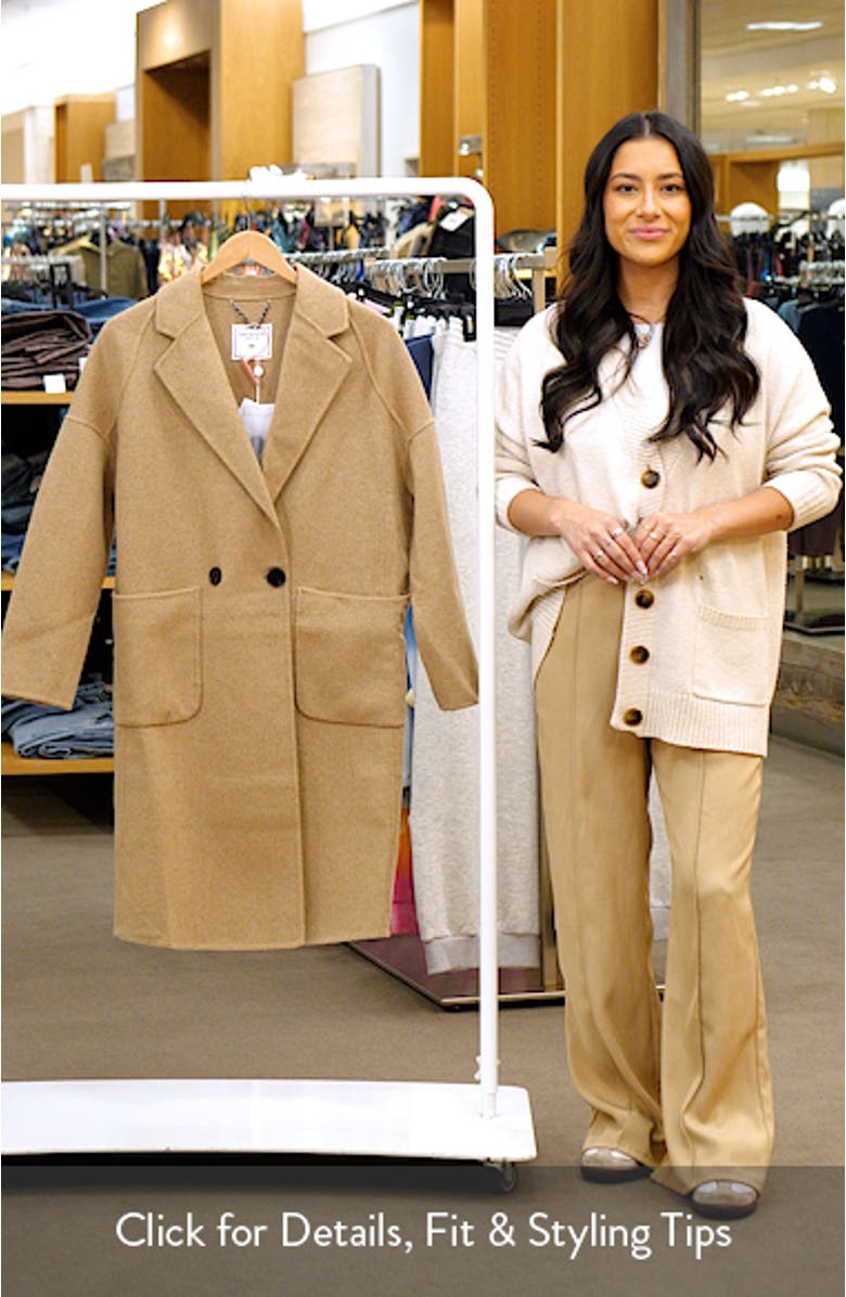 BELLE AND BLOOM Publisher Double-Breasted Wool Blend Coat, sales video thumbnail