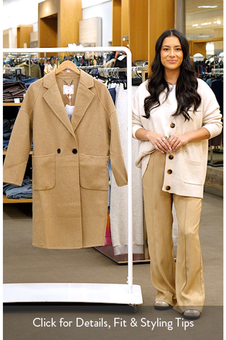 BELLE AND BLOOM Publisher Double-Breasted Wool Blend Coat video