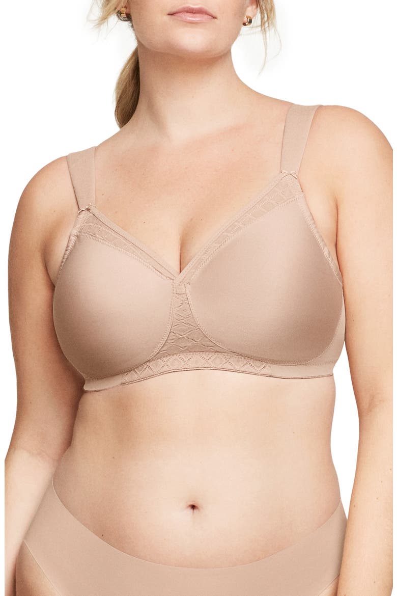 MagicLift® Seamless Support T-Shirt Bra, Main, color, CAFE