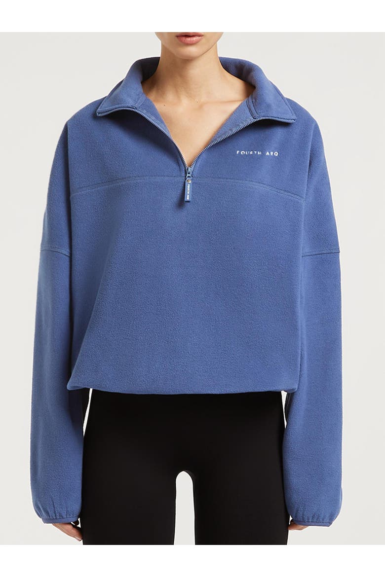 Devan Long Sleeve Half-Zip Fleece, Alternate, color, Denim Blue