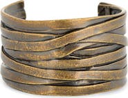 Karine Sultan Layered Ribbon Cuff Bracelet