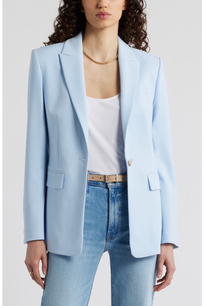 The Ingrid Classic Fit Blazer, Main, color, BLUE FLOATY