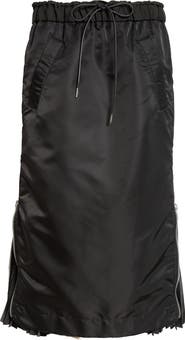 Sacai Insulated Nylon Twill Midi Skirt | Nordstrom