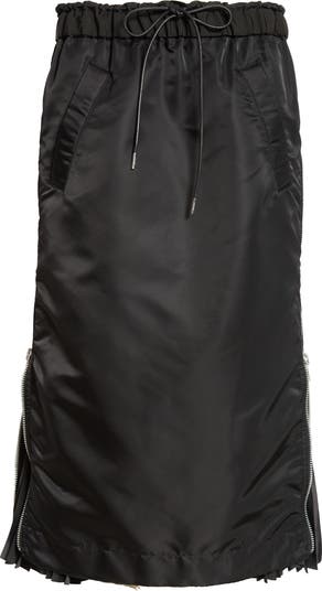 Sacai Insulated Nylon Twill Midi Skirt | Nordstrom Sacai Insulated Nylon Twill Midi Skirt | Nordstrom