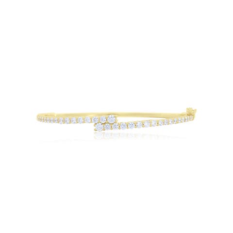 CZ Graduating Overlap Bangle