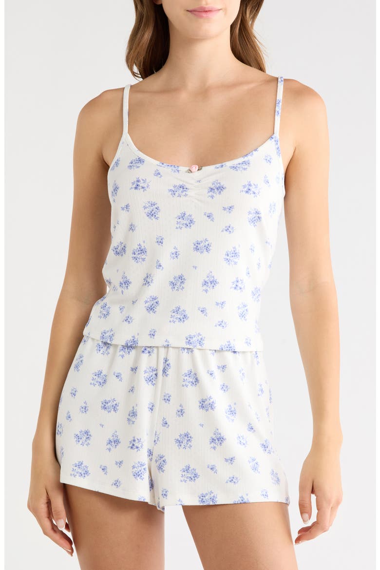 Blissful Pointelle Jersey Pajamas, Alternate, color, WHITE DITSY