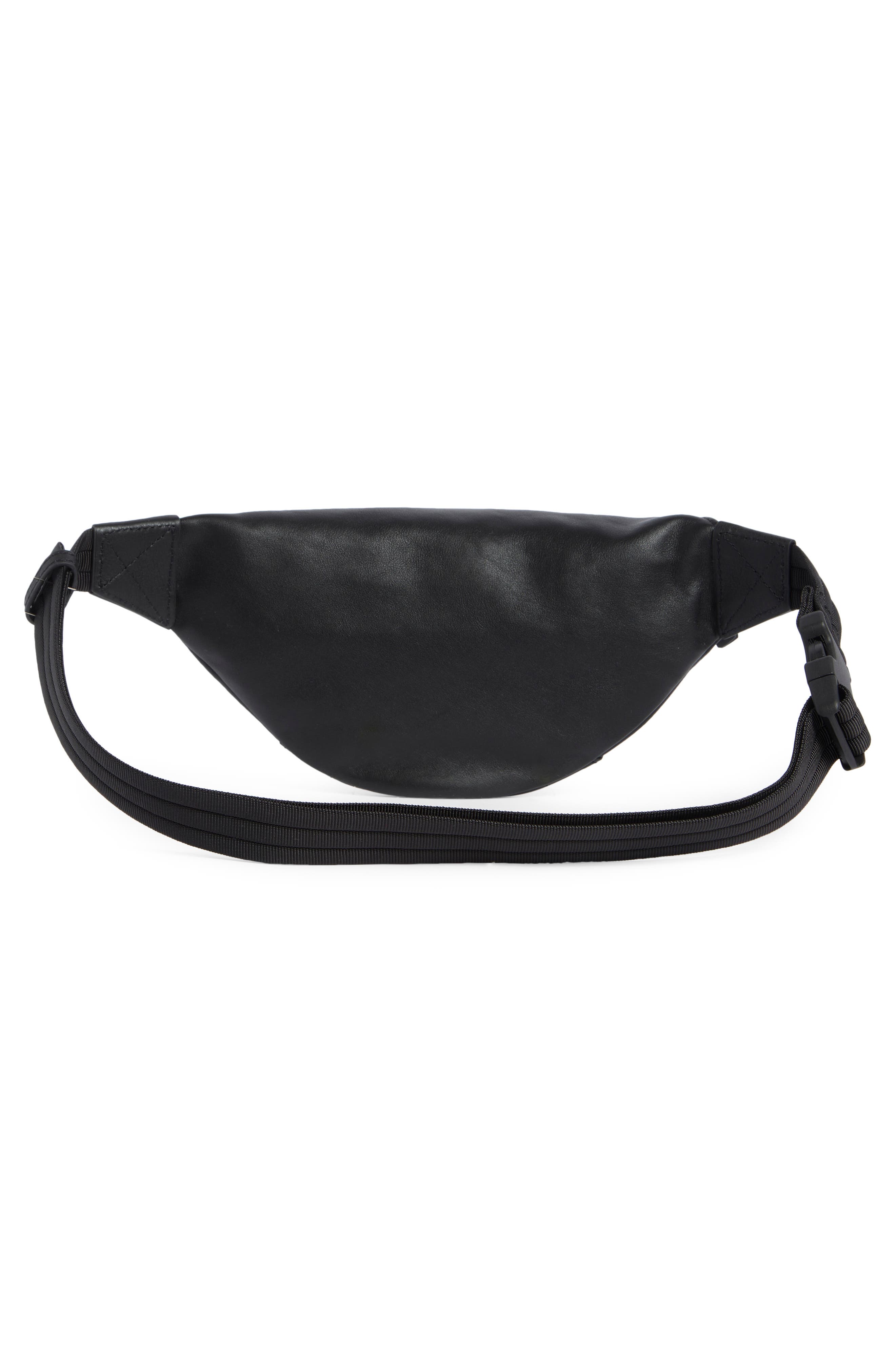 Longchamp 3D Leather Belt Bag, Alternate, color, Black