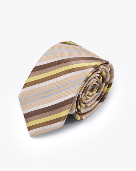 Balanced Striped Silk Jacquard Tie