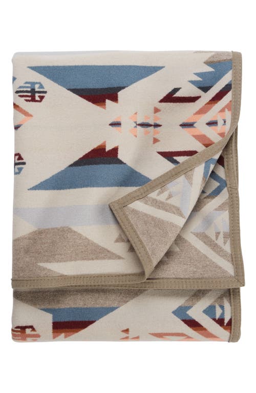 Pendleton White Sands Jacquard Robe Blanket In Brown