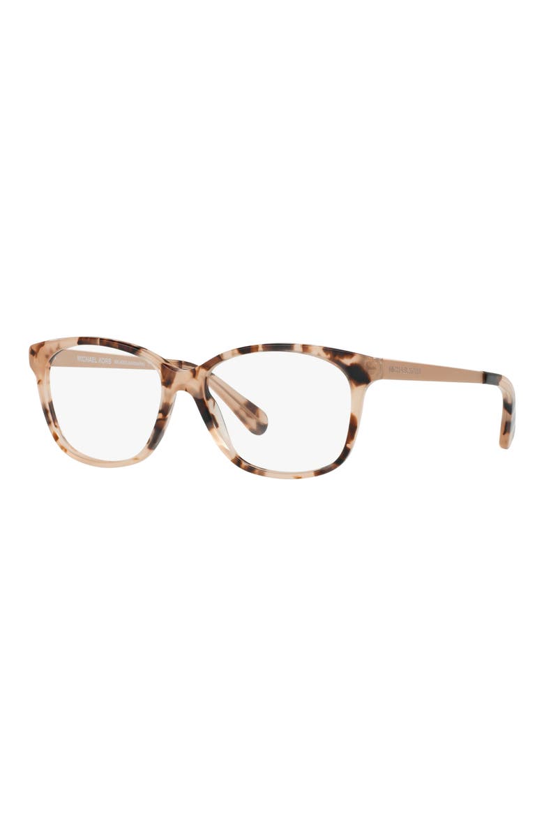 53mm Square Optical Glasses, Alternate, color, PINK TORT