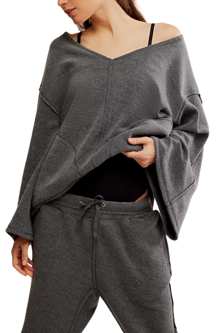 Day Off Fleece Pullover, Main, color, WASHED BLACK