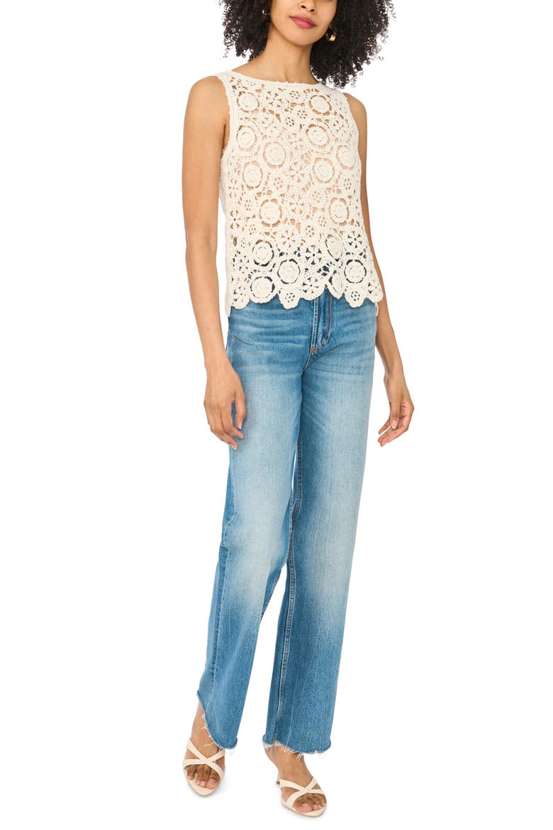 Open Knit Tank, Alternate, color, BIRCH