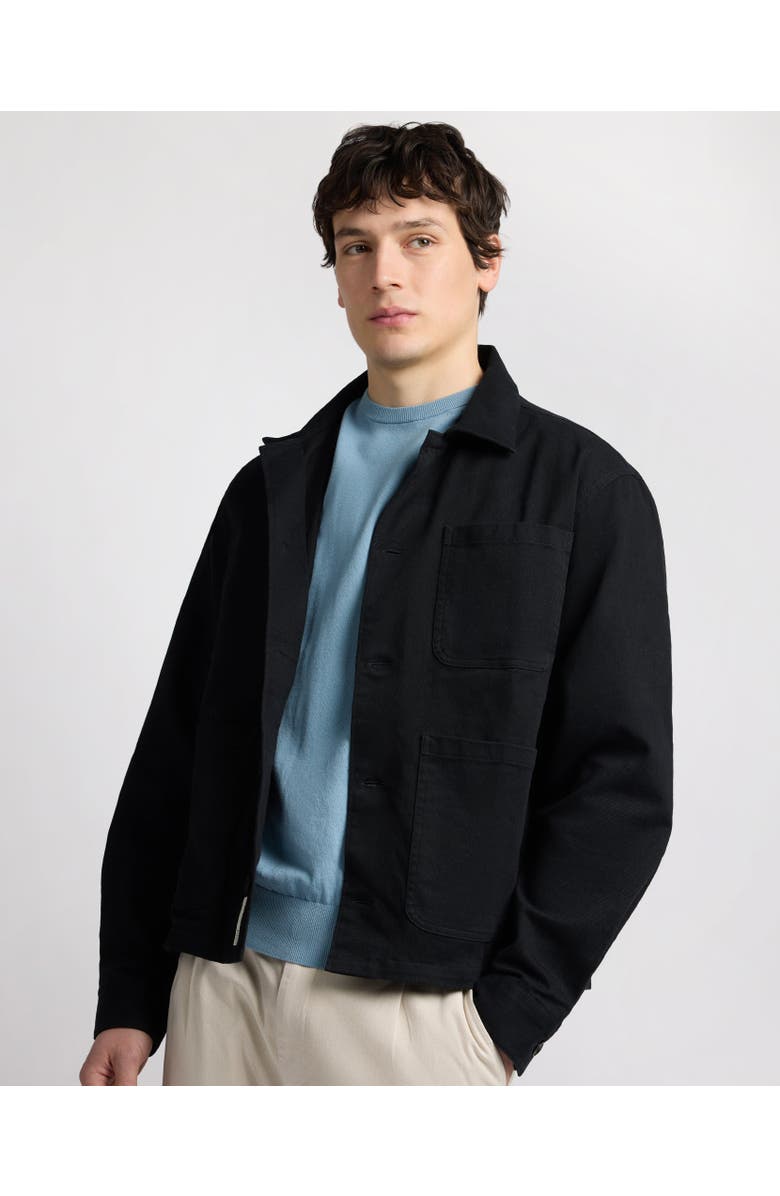 Onia Twill Chore Jacket, Main, color, Black