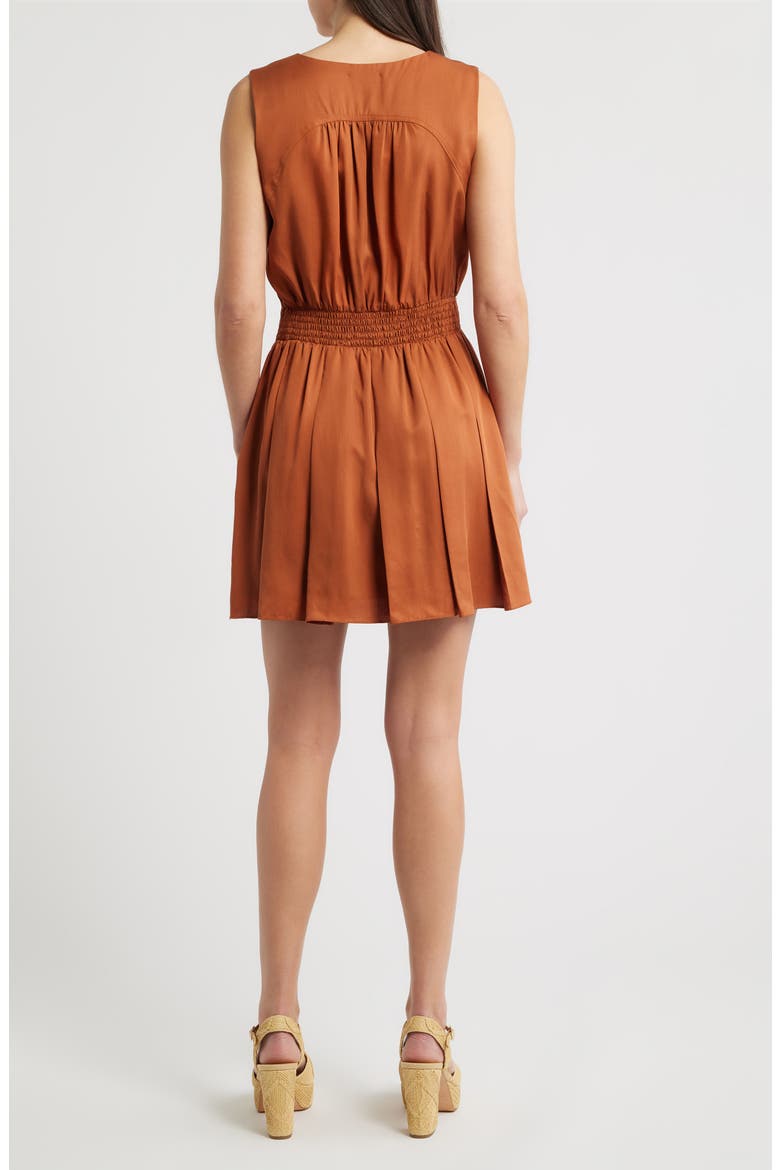 Seville Tie Waist Dress, Alternate, color, TERRA COTTA