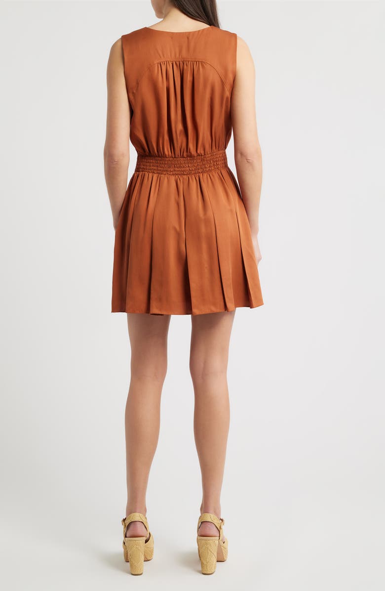 CIEBON Seville Tie Waist Romper, Alternate, color, Terra Cotta
