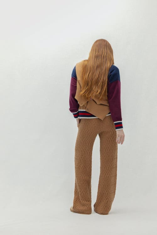 Naked Cashmere Cableknit Wide Leg Pant In Multi