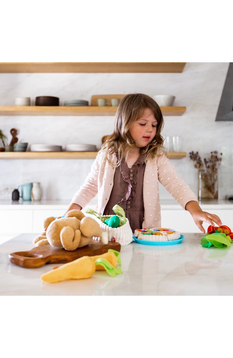 HABA Roast Chicken Soft Play Food, Pretend Play Toys for Kids Kitchen, 5-Piece Food Toys Set from Quality Fabric with Detachable Sections, Ages 3+, Alternate, color, 