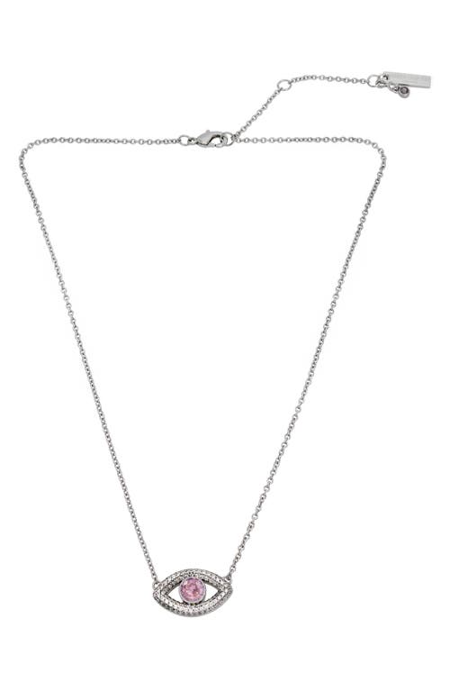 KURT GEIGER KURT GEIGER LONDON CRYSTAL & CZ EVIL EYE PENDANT NECKLACE